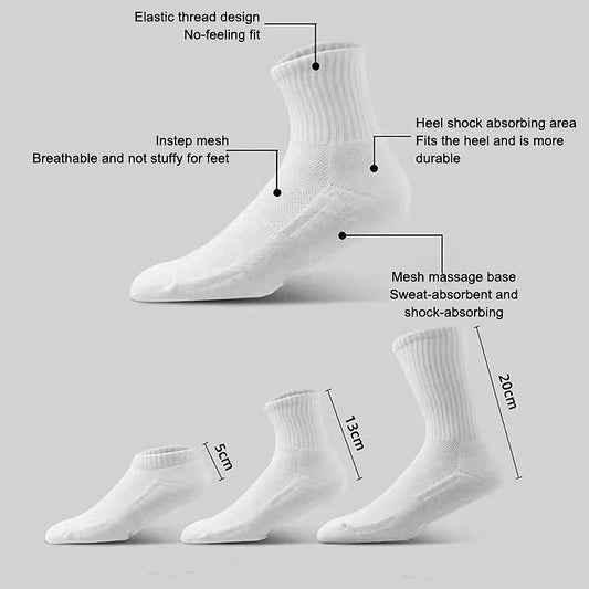 Men’s Sports Socks – Cushioned Breathable Running Socks