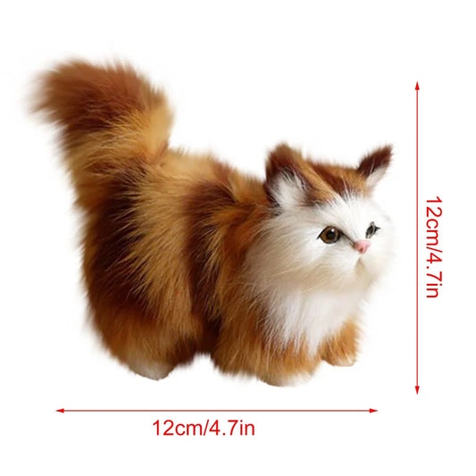 Realistic Cat Plush Toy – Soft Simulated Kitten Decoration
