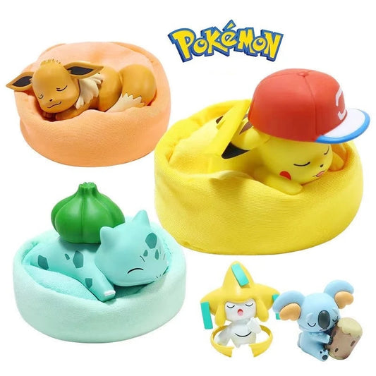 Miniature Animal Figures Set – Sleeping PVC Collectible Models