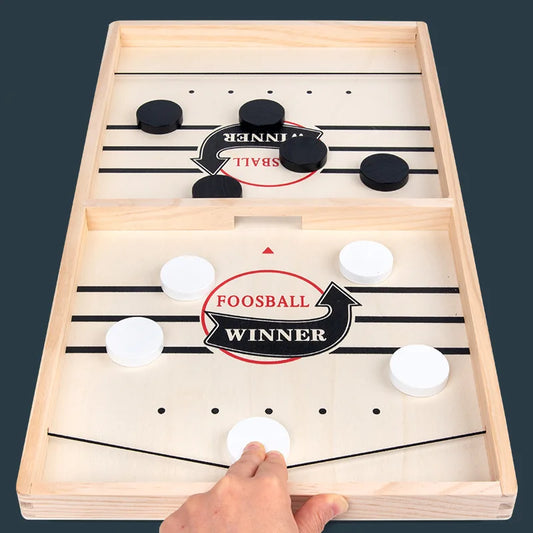 Wooden Sling Puck Game – 2 Player Family Board Game