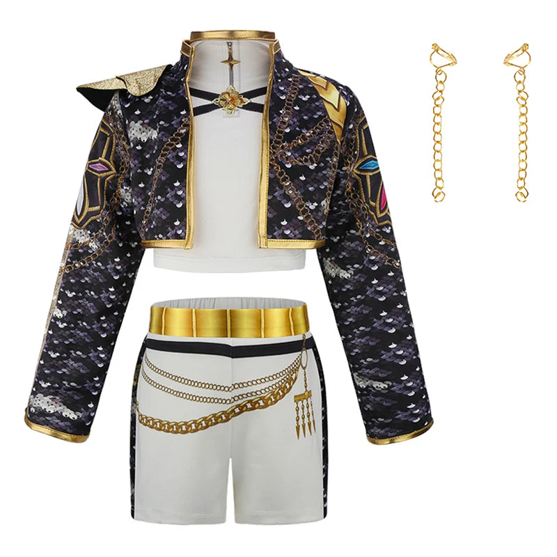 Girls Halloween Costume – Cosplay Top, Shorts & Jacket Set