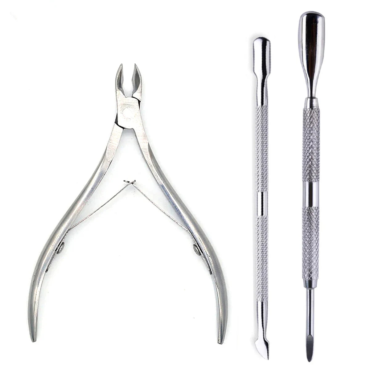 Manicure Nail Care Kit – 4-Piece Stainless Steel Cuticle Tool Set
