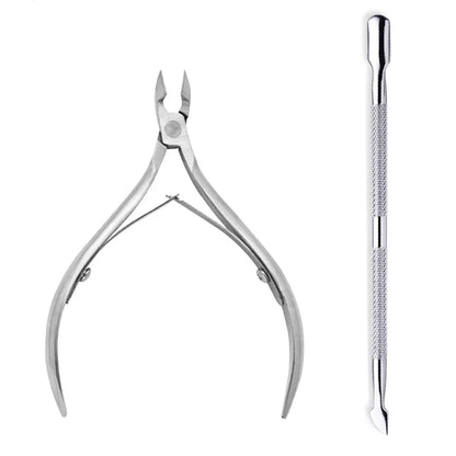 Manicure Nail Care Kit – 4-Piece Stainless Steel Cuticle Tool Set