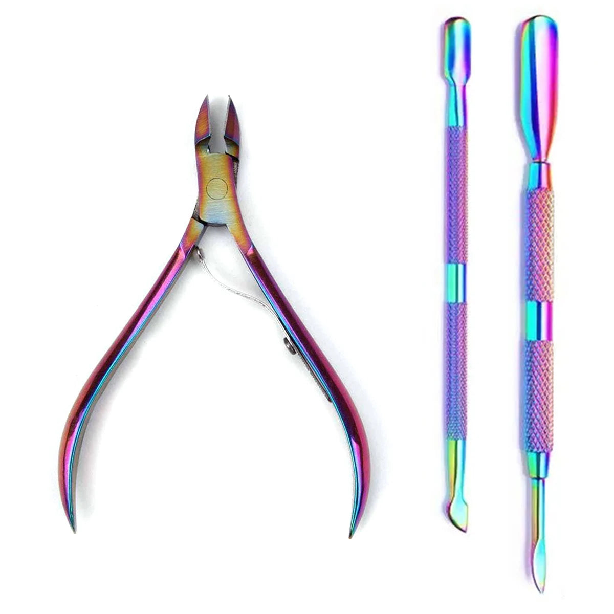 Manicure Nail Care Kit – 4-Piece Stainless Steel Cuticle Tool Set