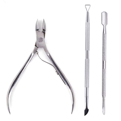 Manicure Nail Care Kit – 4-Piece Stainless Steel Cuticle Tool Set