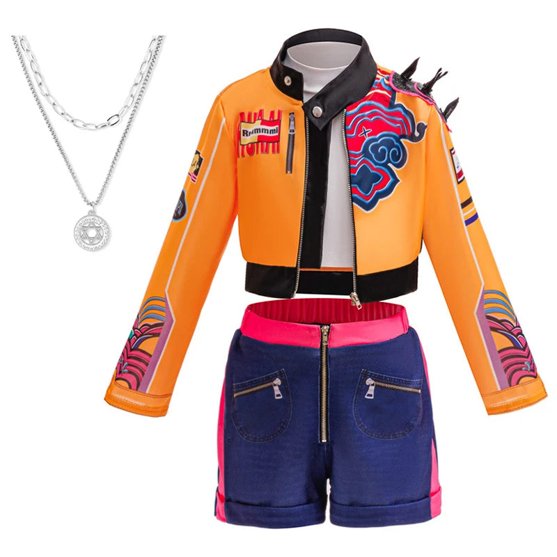 Girls Halloween Costume – Cosplay Top, Shorts & Jacket Set