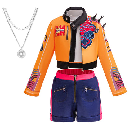 Girls Halloween Costume – Cosplay Top, Shorts & Jacket Set