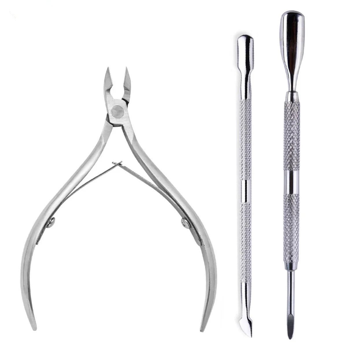Manicure Nail Care Kit – 4-Piece Stainless Steel Cuticle Tool Set