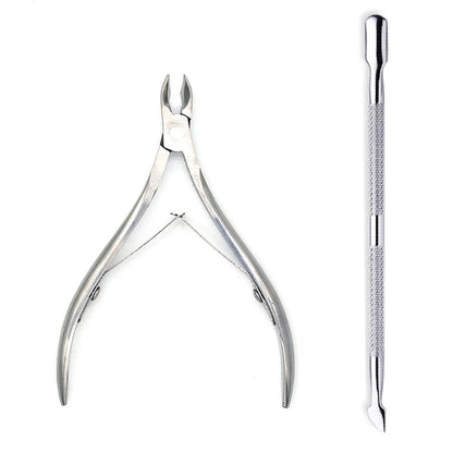 Manicure Nail Care Kit – 4-Piece Stainless Steel Cuticle Tool Set