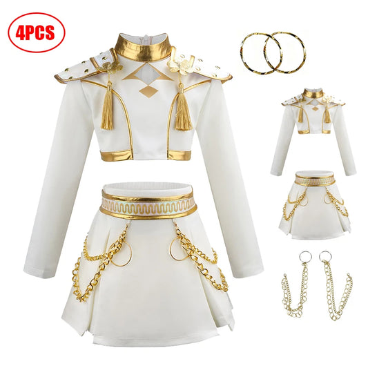 Girls Halloween Costume – Cosplay Top, Shorts & Jacket Set