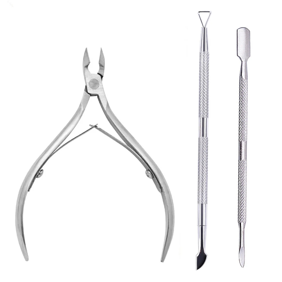 Manicure Nail Care Kit – 4-Piece Stainless Steel Cuticle Tool Set