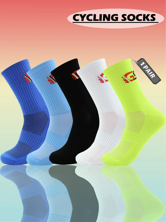 Cycling Socks Compression Knee High Bike Socks for Men & Women