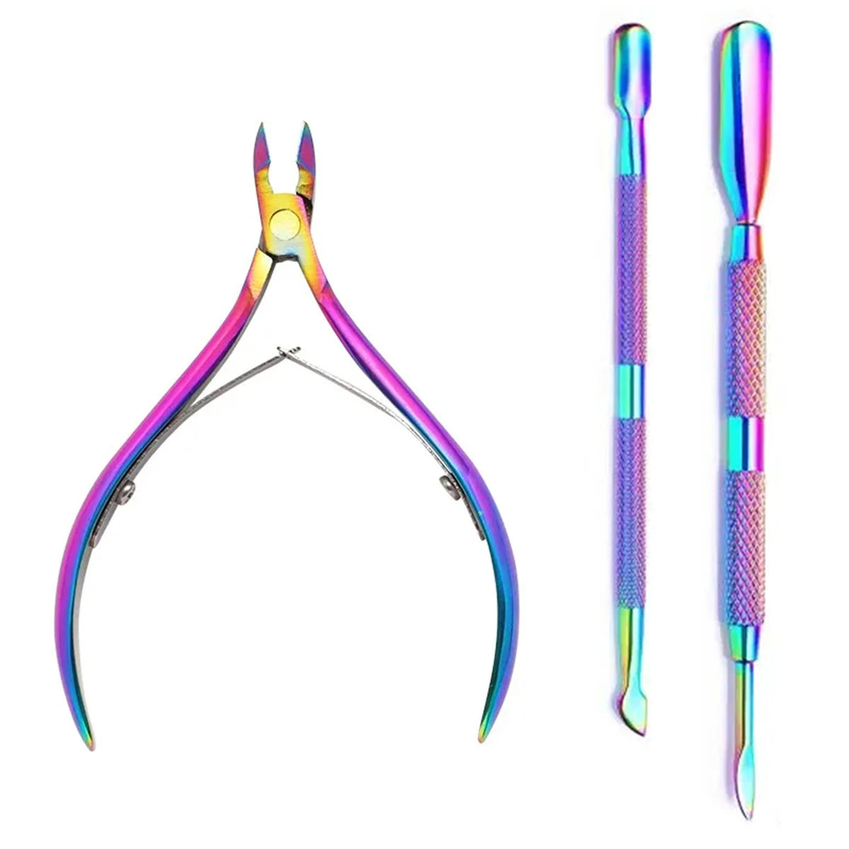 Manicure Nail Care Kit – 4-Piece Stainless Steel Cuticle Tool Set