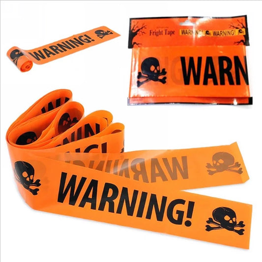 Halloween Warning Tape – Skull Design Spooky Party Decoration