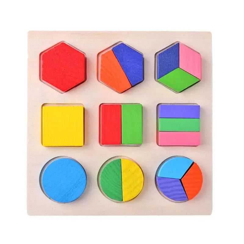Wooden Shape Sorting Puzzle for Toddlers and Preschool Learning