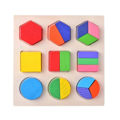 Wooden Shape Sorting Puzzle for Toddlers and Preschool Learning