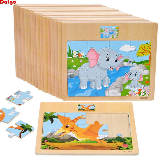 Wooden Kids Puzzle – Cartoon Educational Jigsaw Learning Toy