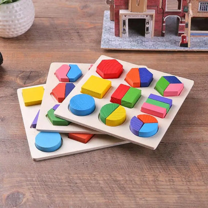 Wooden Shape Sorting Puzzle for Toddlers and Preschool Learning
