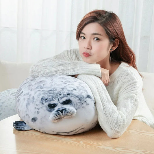 Seal Plush Pillow, Soft Sea Lion Stuffed Animal 20-60cm