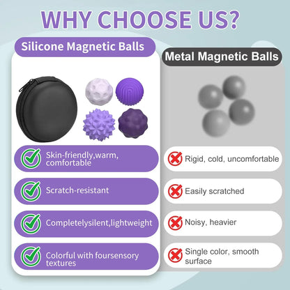 Magnetic Sensory Balls – Silicone Fidget & Sensory Toy