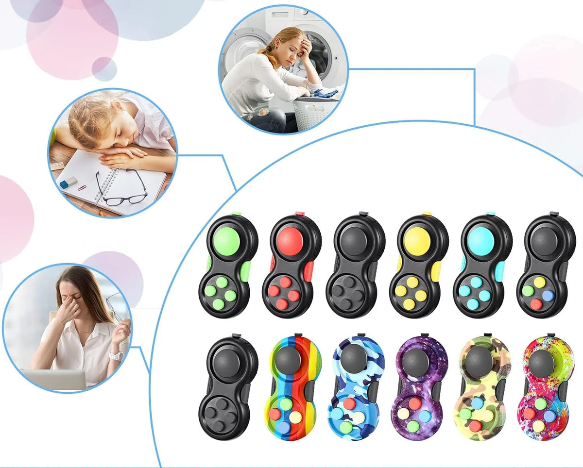 Fidget Pad – 8-in-1 Handheld Sensory Fidget Toy