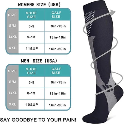 Compression Socks for Sports, Nursing, Pregnancy and Everyday Wear