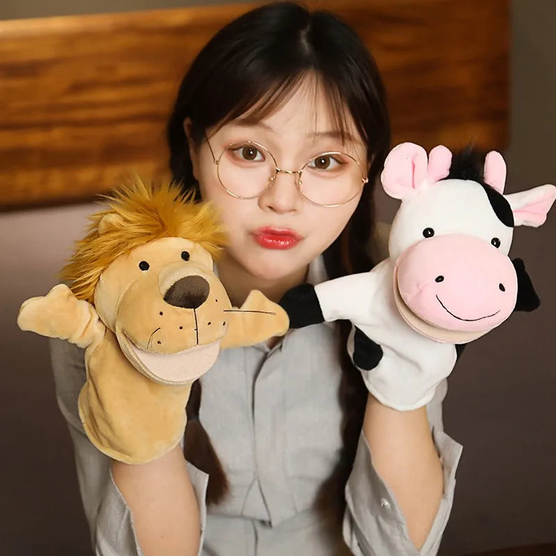Hand Finger Puppets Plush Cartoon Toys for Kids and Family Play