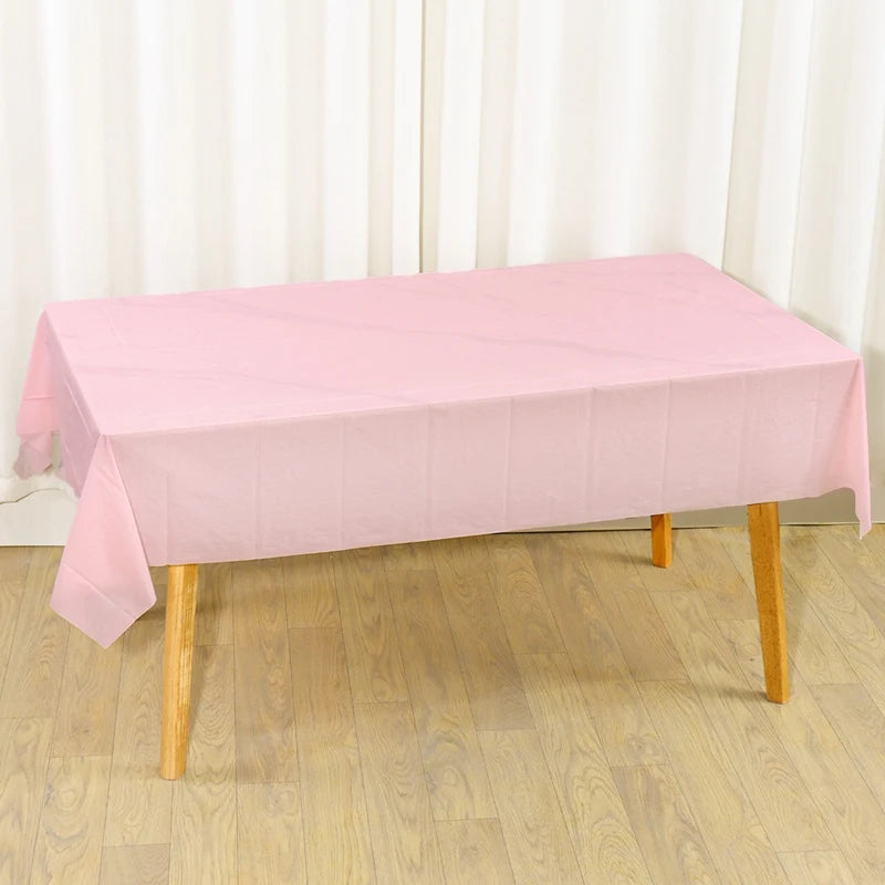 Disposable Plastic Tablecloth 137×183cm Rectangle Table Cover