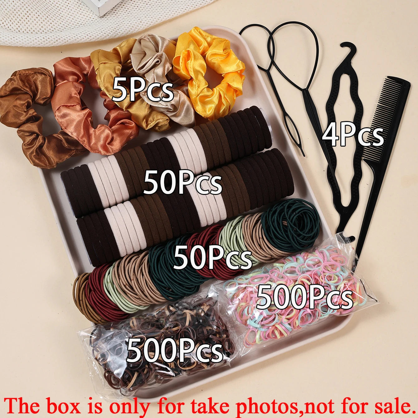 1109PCS Women's Hair Accessories Set with Elastic Bands & Scrunchies