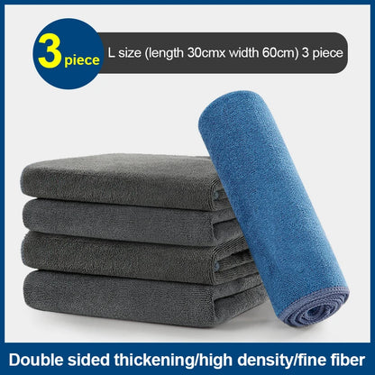 Microfiber Car Cleaning Towel Soft Double Layer Drying Cloth