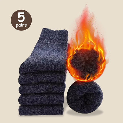 Men’s Warm Socks – Thick Towel Mid-Calf Winter Socks
