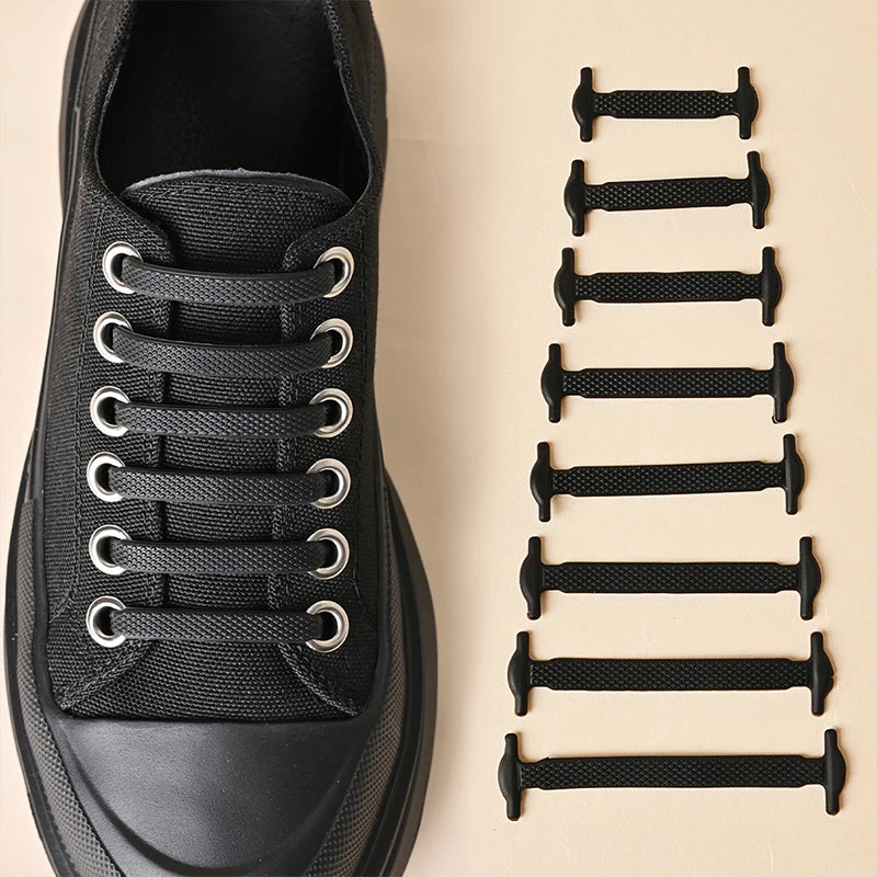 No Tie Shoelaces Silicone Elastic Laces for Easy Slip-On Shoes