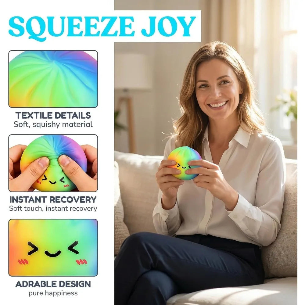 Dumpling Squishy Toy – Slow Rising Sensory Squeeze Fidget