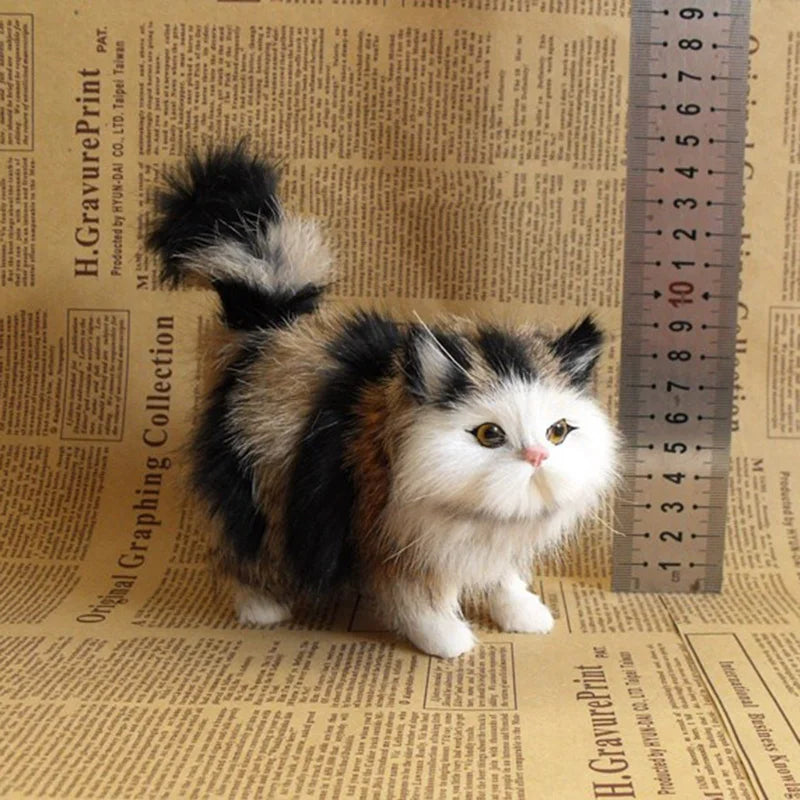 Realistic Cat Plush Toy – Soft Simulated Kitten Decoration