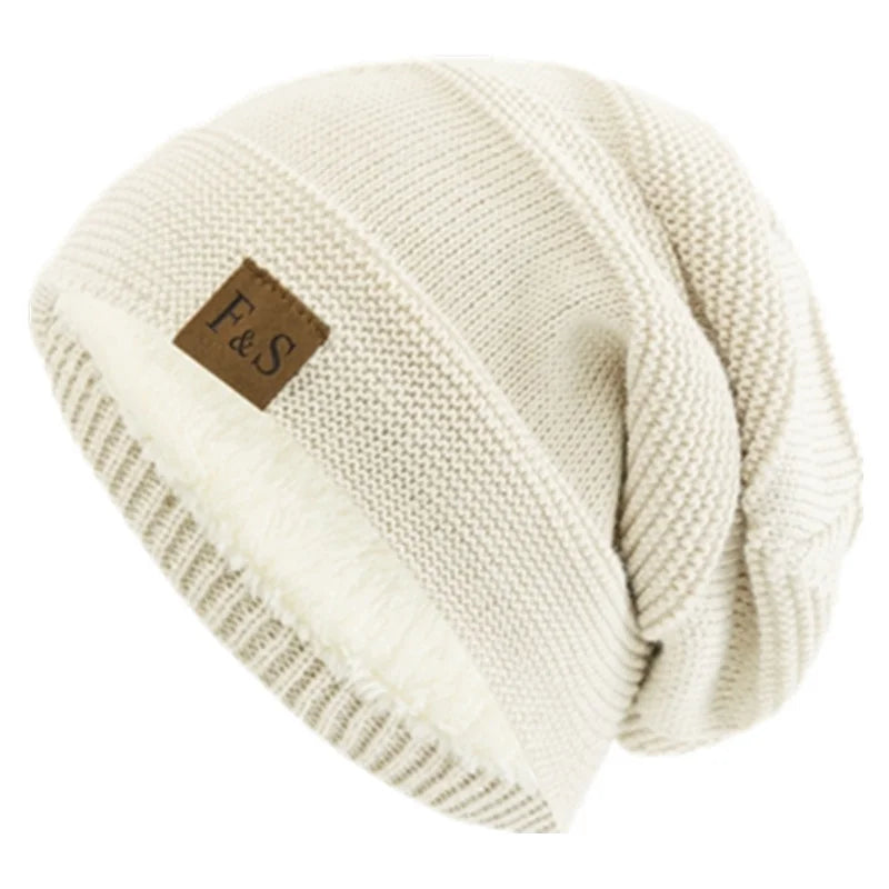Winter Beanie Hat – Fur Lined Slouchy Knit Cap for Men & Women