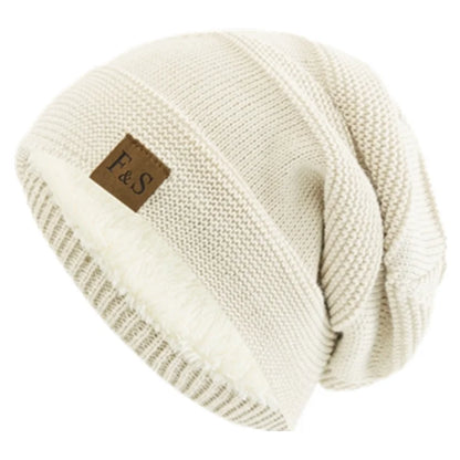 Winter Beanie Hat – Fur Lined Slouchy Knit Cap for Men & Women