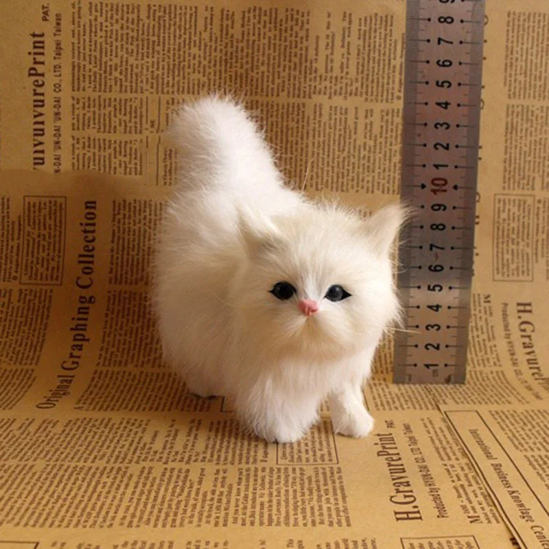 Realistic Cat Plush Toy – Soft Simulated Kitten Decoration