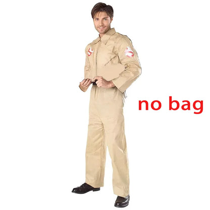 Adult Ghost Hunter Costume – Men’s Halloween Jumpsuit Uniform