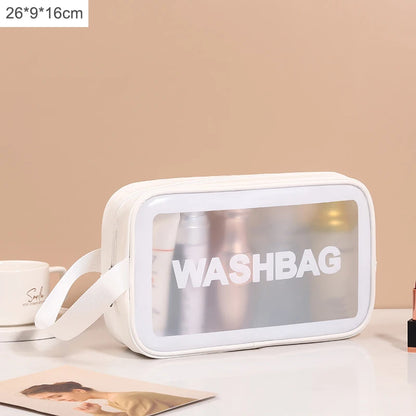 Waterproof Travel Makeup Bag with Transparent Large Capacity Design
