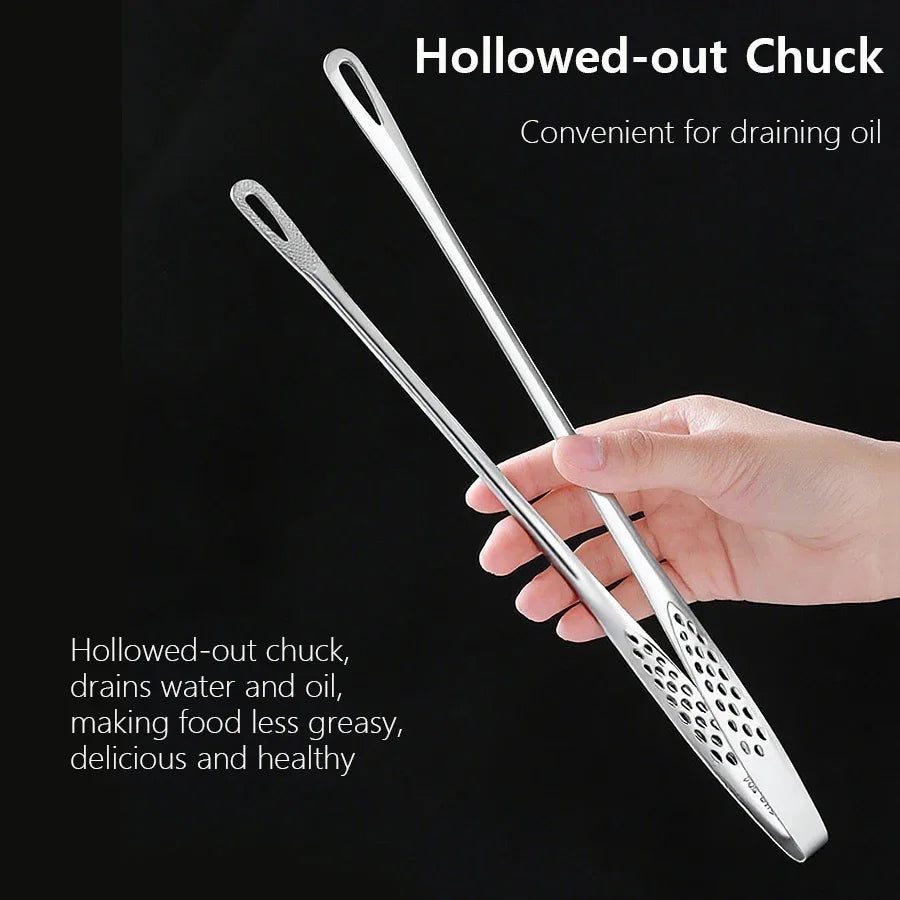 Stainless Steel Kitchen Tongs for BBQ, Cooking & Serving