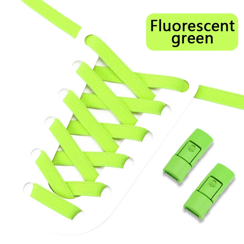 No Tie Shoe Laces with Press Lock for Kids and Adults