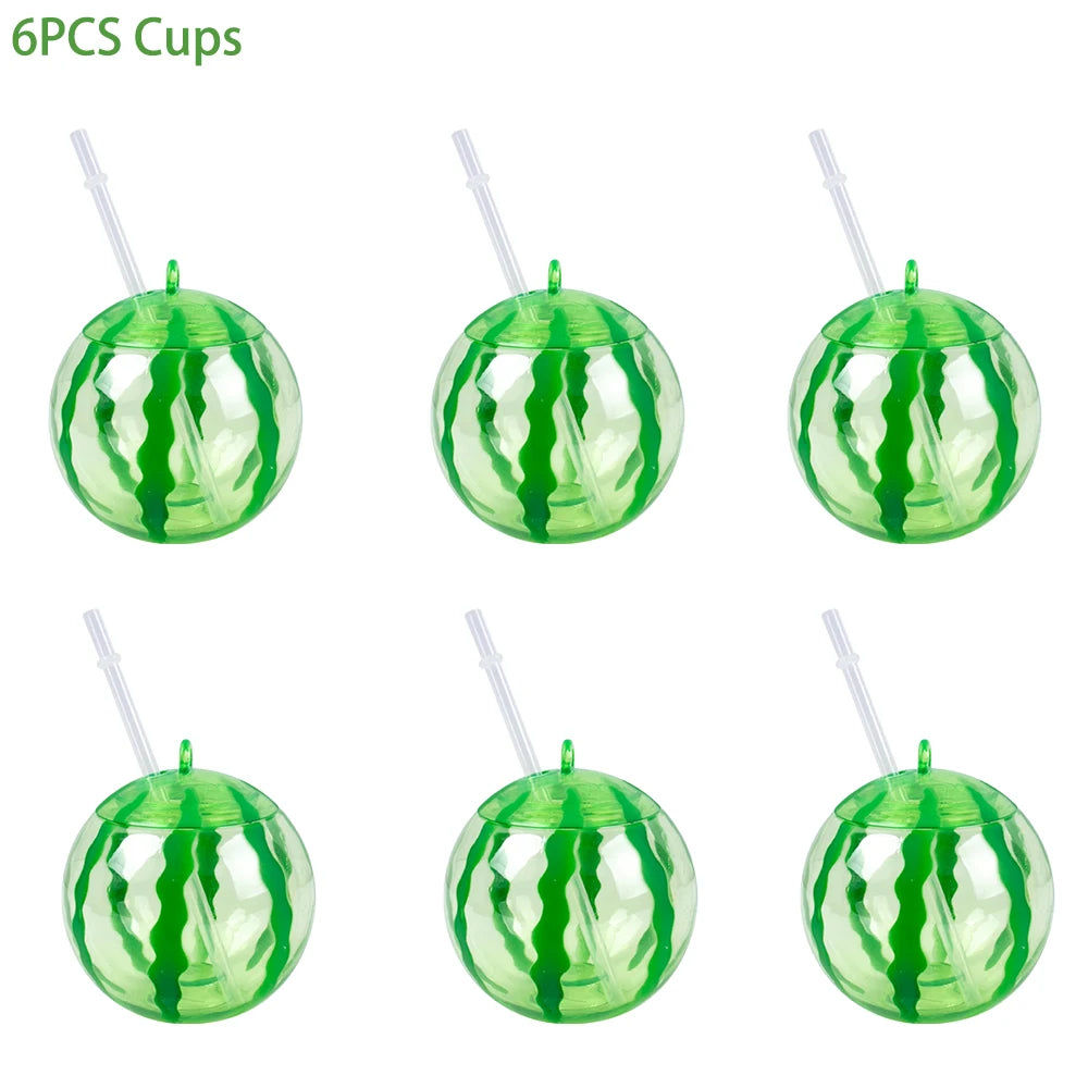 Tropical Drink Cups – Pineapple, Coconut & Strawberry Party Set