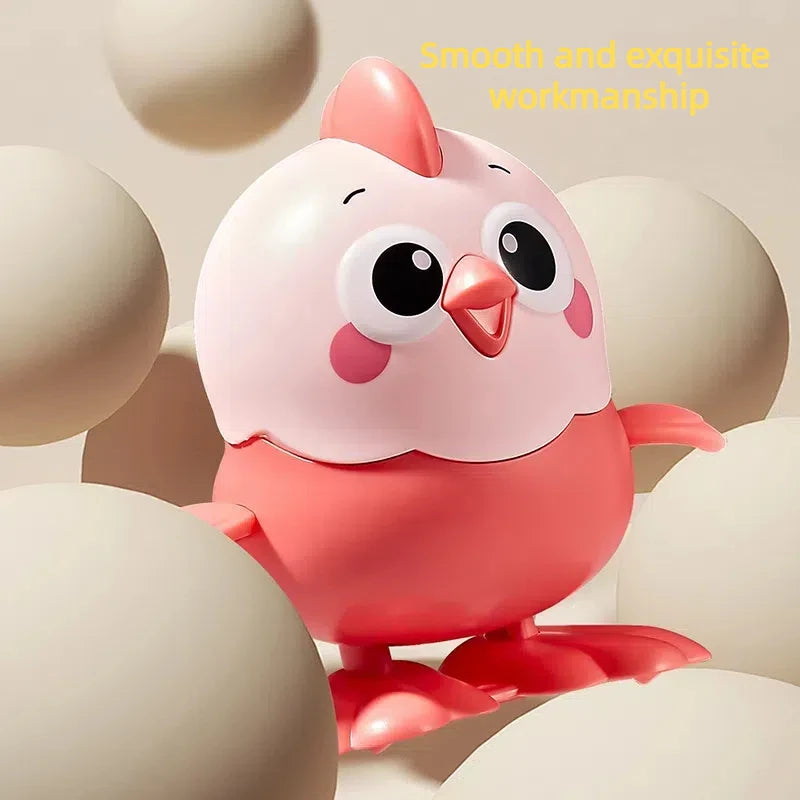 Colorful Wind Up Chick Toy with Crawling and Swinging Action
