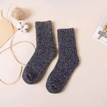 Men's Winter Socks Thick Warm Retro Crew Socks for Cold Weather