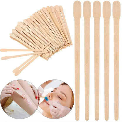 Wooden Wax Sticks – Disposable Waxing Spatulas for Hair Removal