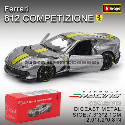 Bburago1:64 Ferrari SP3 458 599 ENZO F12 Model Small Collection Car Alloy Model Toy Gift Scene Decoration Classic and Exquisite