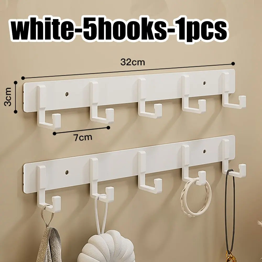Adhesive Wall Hooks – No Drill Stainless Steel Towel & Robe Hanger
