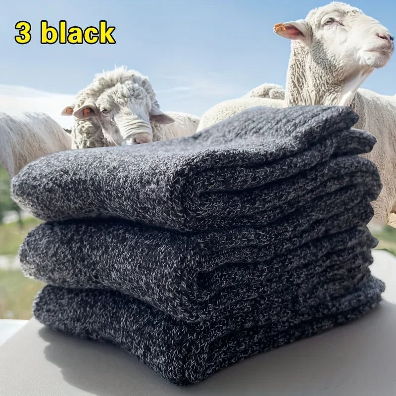Men’s Warm Socks – Thick Towel Mid-Calf Winter Socks
