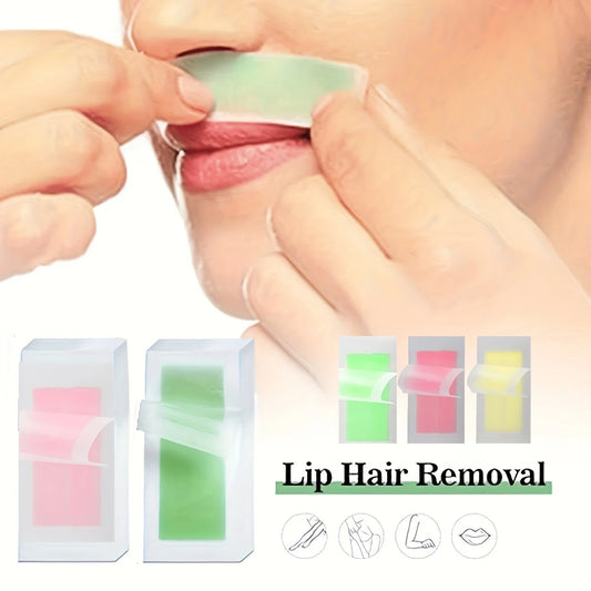 Wax Strips Double Sided Cold Hair Removal Strips for Face & Body