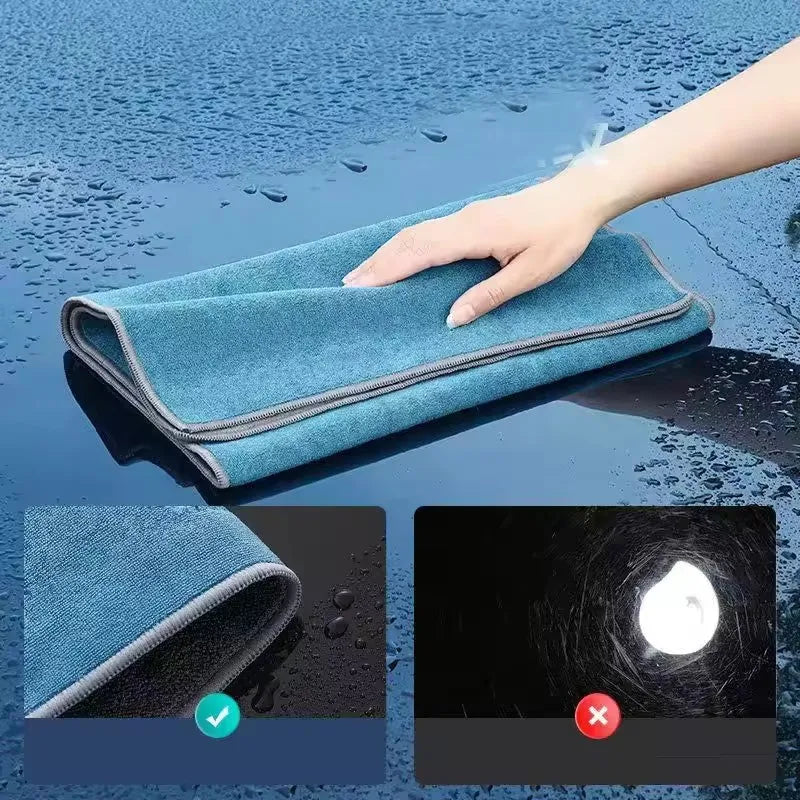 Microfiber Car Cleaning Towel Soft Double Layer Drying Cloth